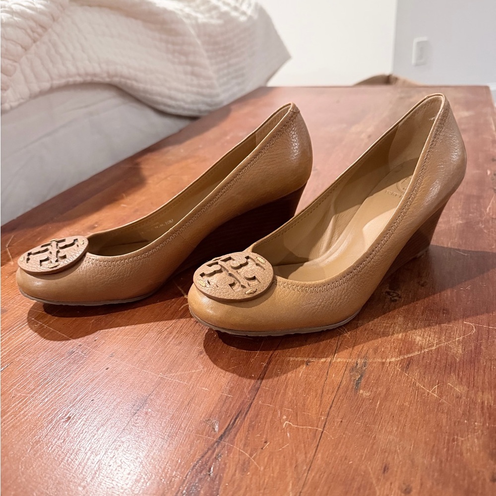 Tory Burch Brown Wedge Shoes